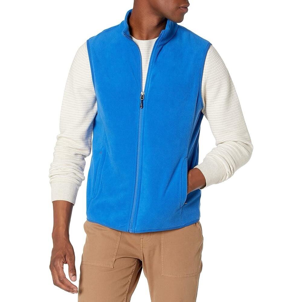 NWT Amazon Essentials Men's Full-Zip Polar Fleece Vest‎ Size XS Blue